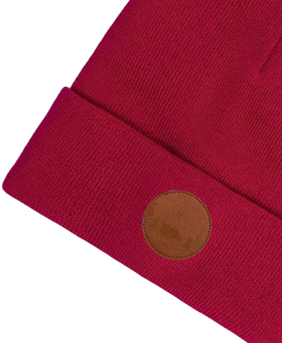 Raspberry red organic cotton classic beanie