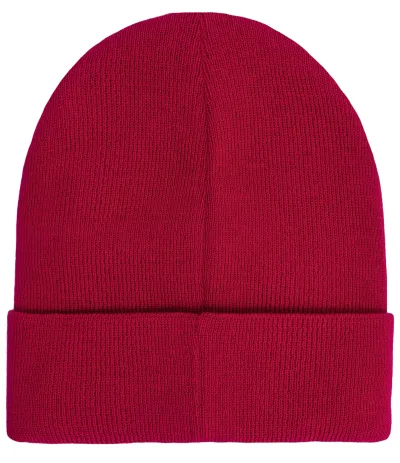 Czapka beanie z bawełny organicznej malinowa