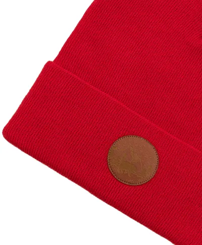 Czapka beanie z bawełny organicznej makowa