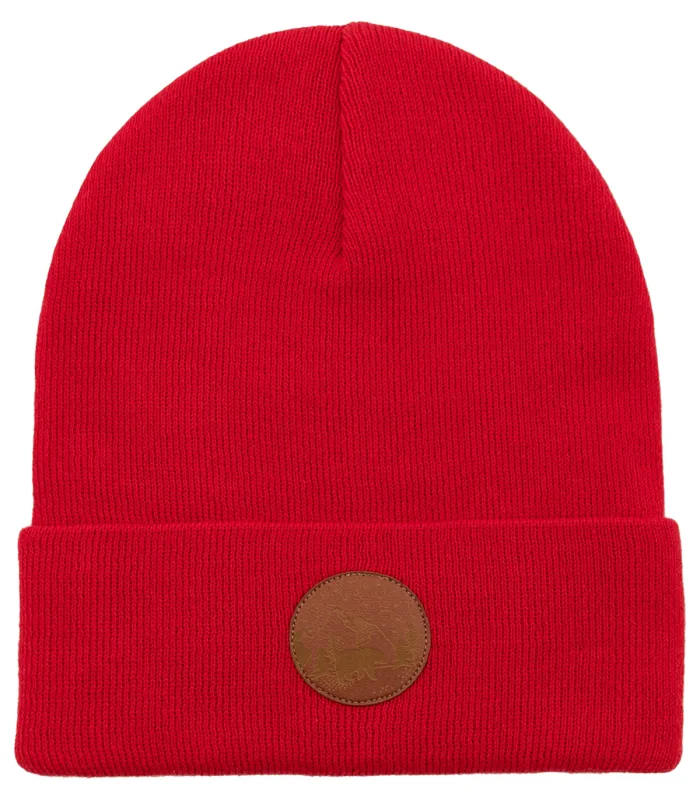 Poppy red organic cotton classic beanie