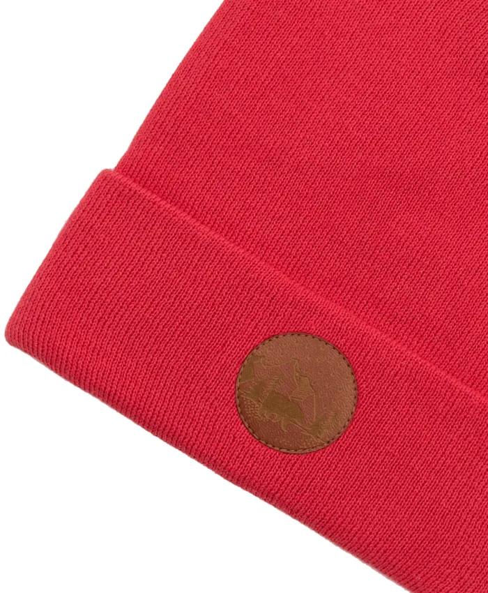 Czapka beanie z bawełny organicznej czerwony tulipan