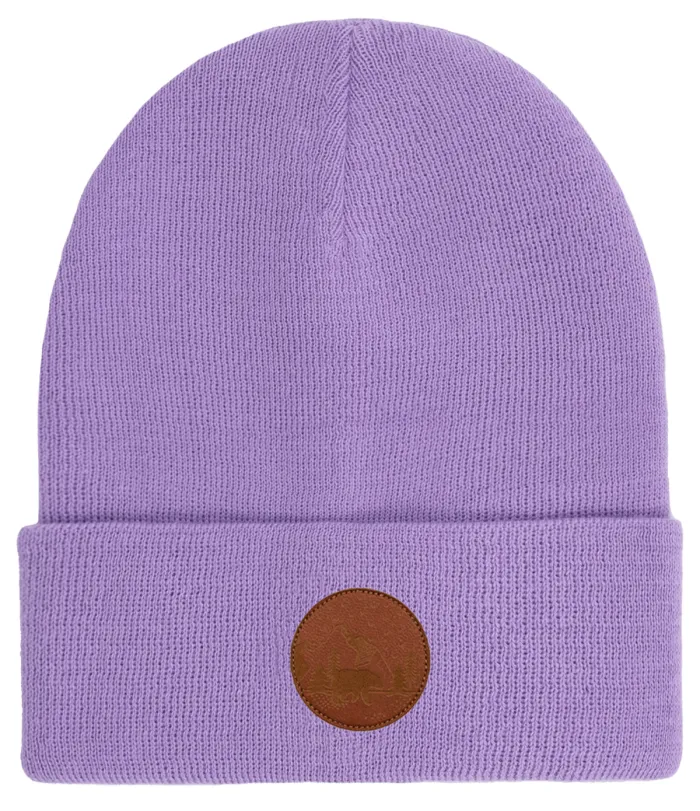 Czapka beanie z bawełny organicznej liliowa