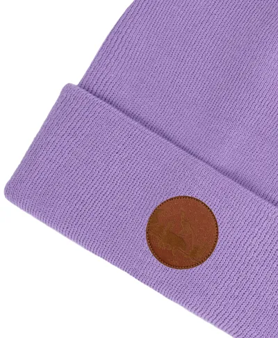 Czapka beanie z bawełny organicznej liliowa