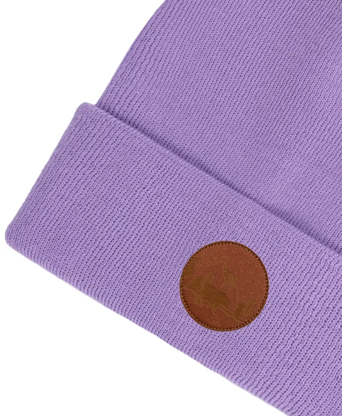 Czapka beanie z bawełny organicznej liliowa