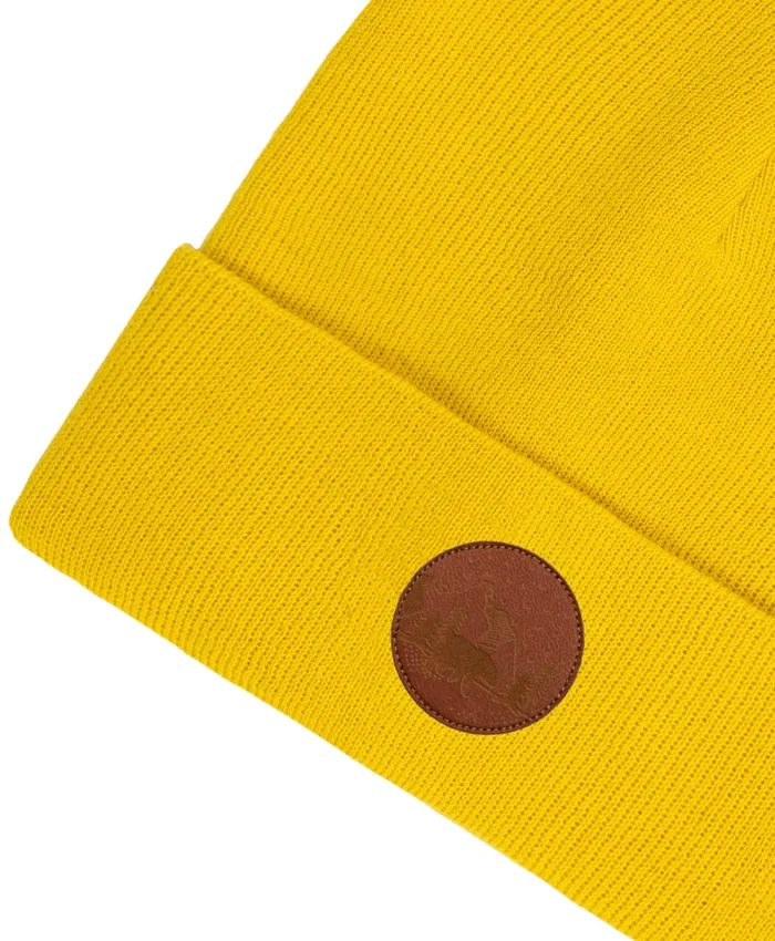 Yellow organic cotton classic beanie