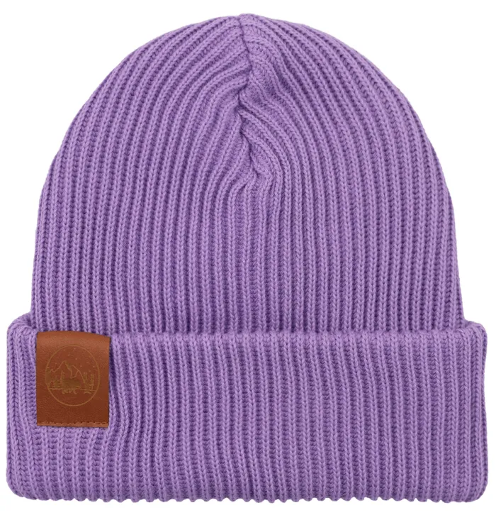 Lilac organic cotton winter beanie