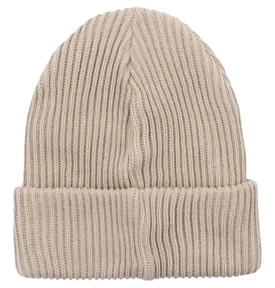 Beige organic cotton winter beanie