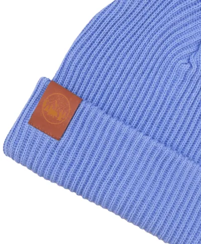 Sky-blue organic cotton winter beanie