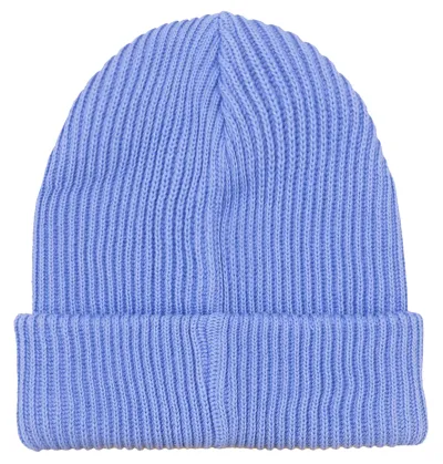 Sky-blue organic cotton winter beanie