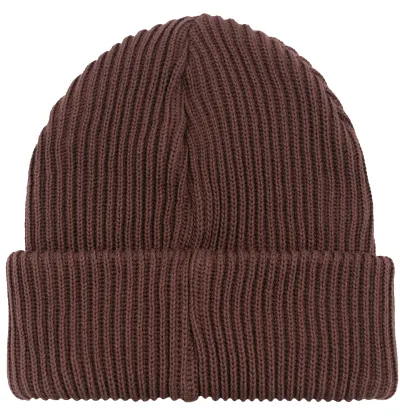 Brown organic cotton winter beanie