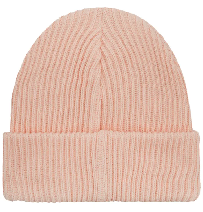 Pink cream organic cotton winter beanie