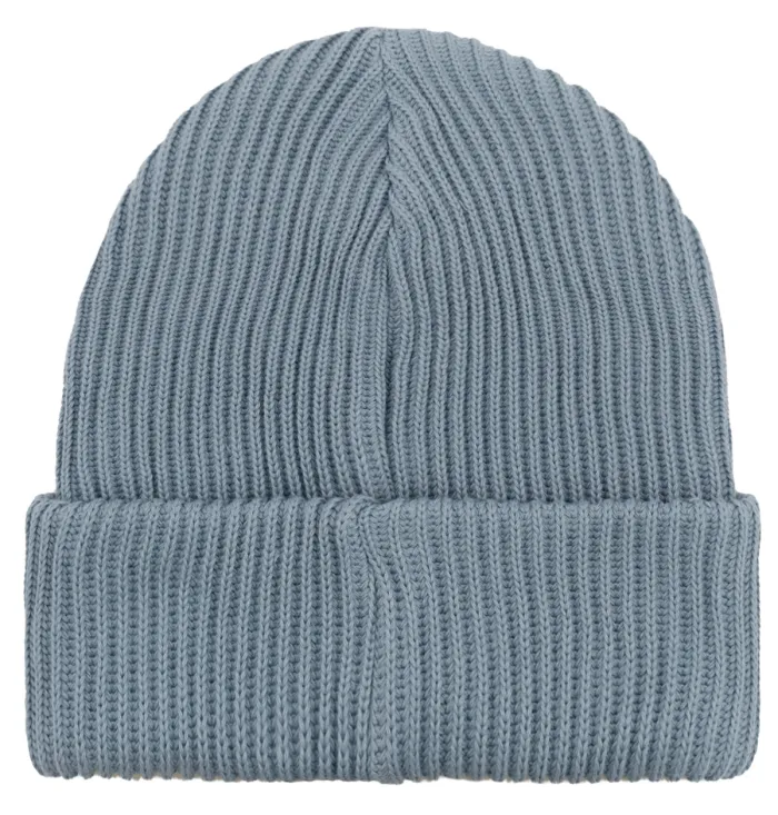 Blue-grey organic cotton winter beanie