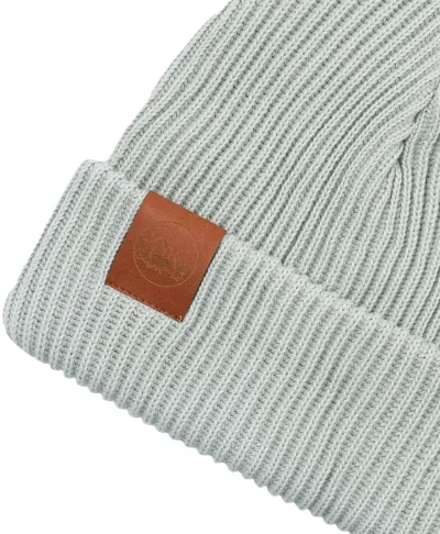 Pearl grey organic cotton winter beanie