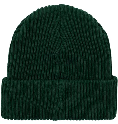 Bottle green organic cotton winter beanie