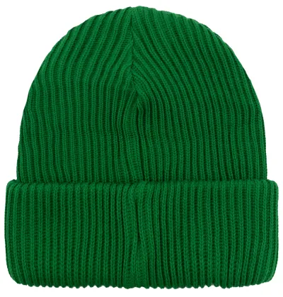 Green organic cotton winter beanie