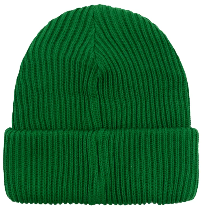 Green organic cotton winter beanie