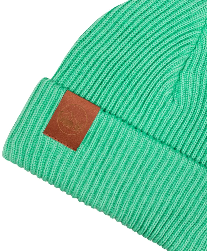 Light mint organic cotton winter beanie