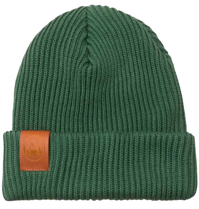 Sage green organic cotton winter beanie