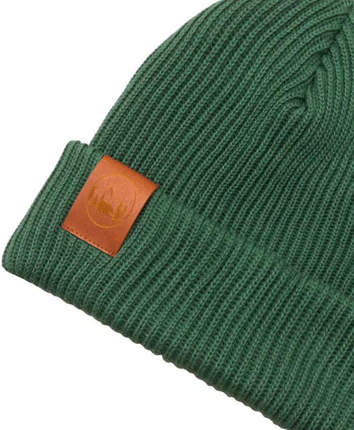 Sage green organic cotton winter beanie
