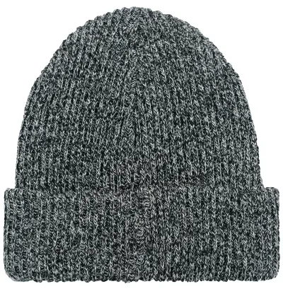 Black'n'white melange organic cotton winter beanie