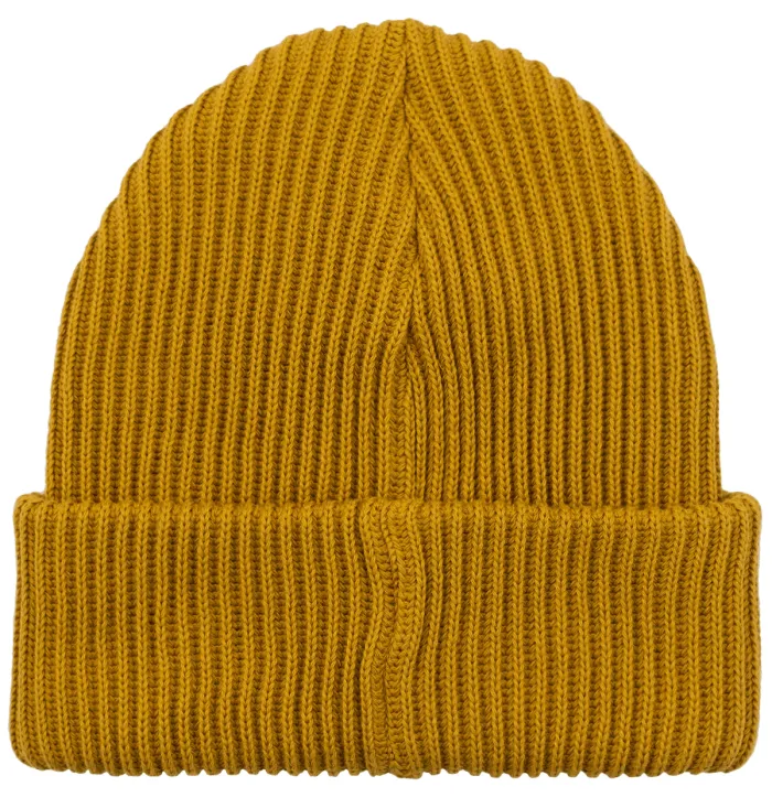 Mustard organic cotton winter beanie