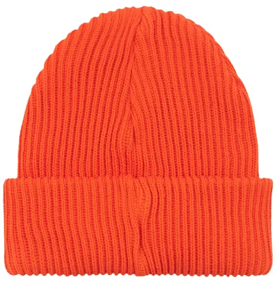 Orange organic cotton winter beanie