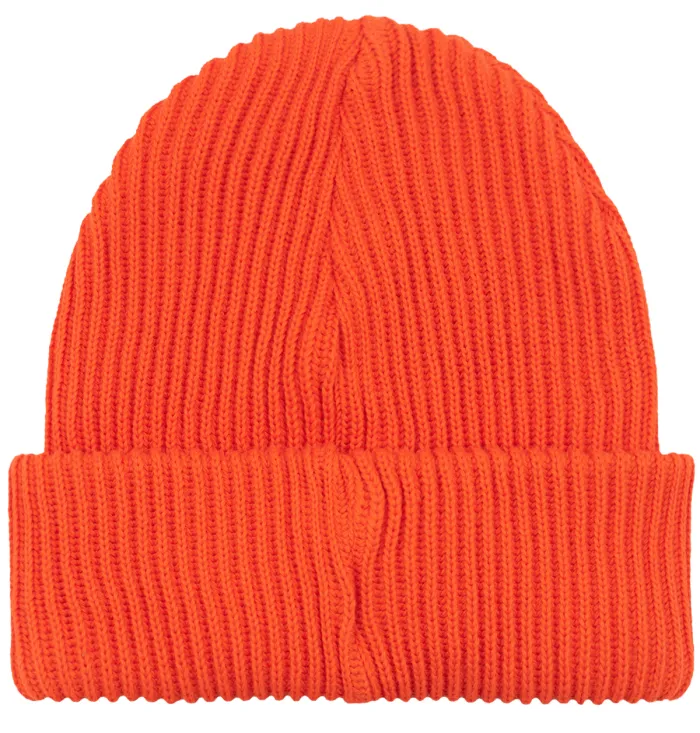 Orange organic cotton winter beanie