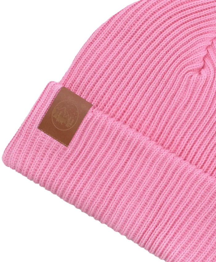 Pink levconia organic cotton winter beanie
