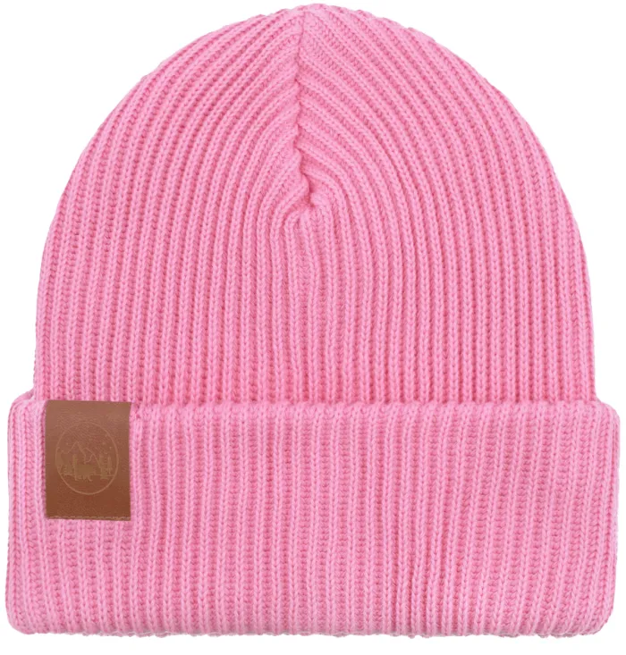 Pink levconia organic cotton winter beanie
