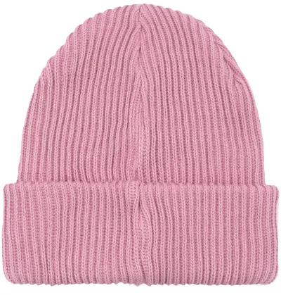 Powder pink organic cotton winter beanie