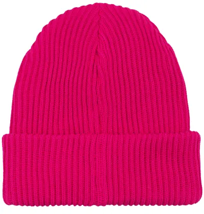 Pink organic cotton winter beanie