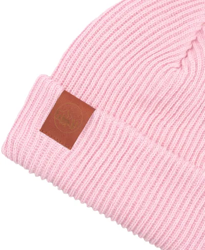 Light pink organic cotton winter beanie