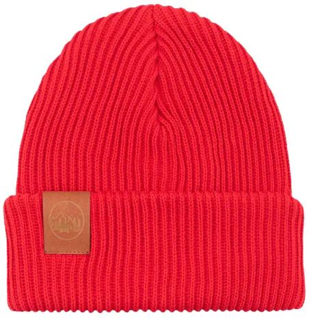 Poppy red organic cotton winter beanie