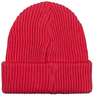 Red tulip organic cotton winter beanie