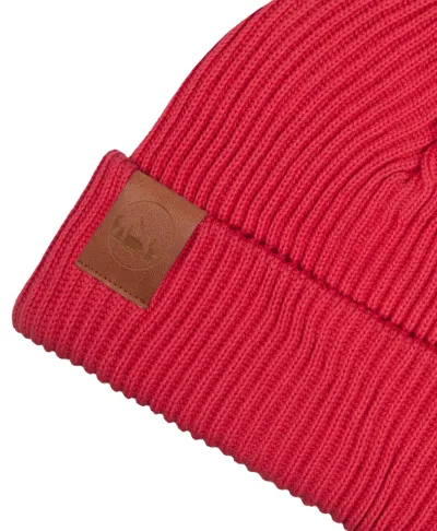 Red tulip organic cotton winter beanie