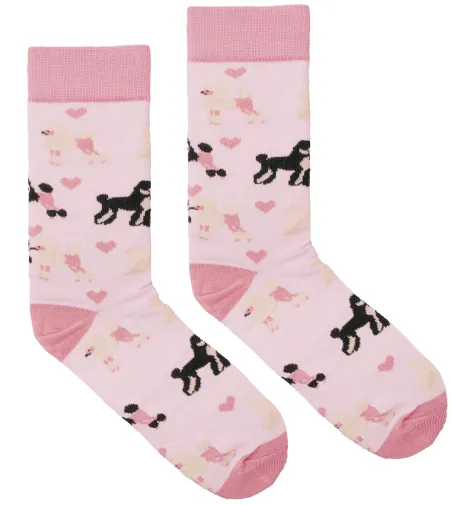 Socks organic cotton Pink Poodles 36-41