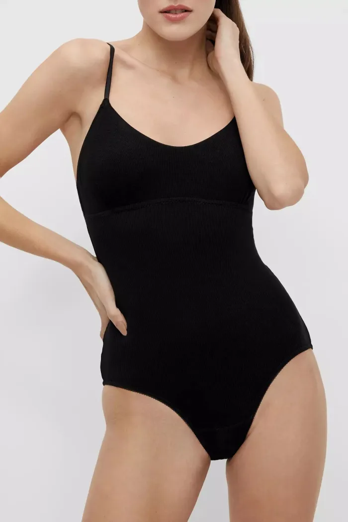 Body czarne ze złotym listkiem rozmiar L