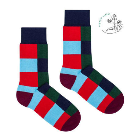 Tricolor checker socks
