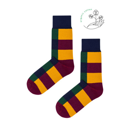 Tricolor checker socks