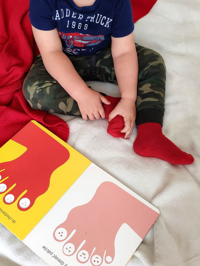 Kids socks ribbed red with dark blue elastane