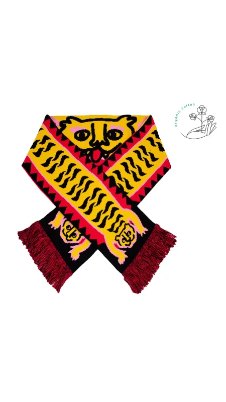 Szalik z bawełny organicznej Tygrys