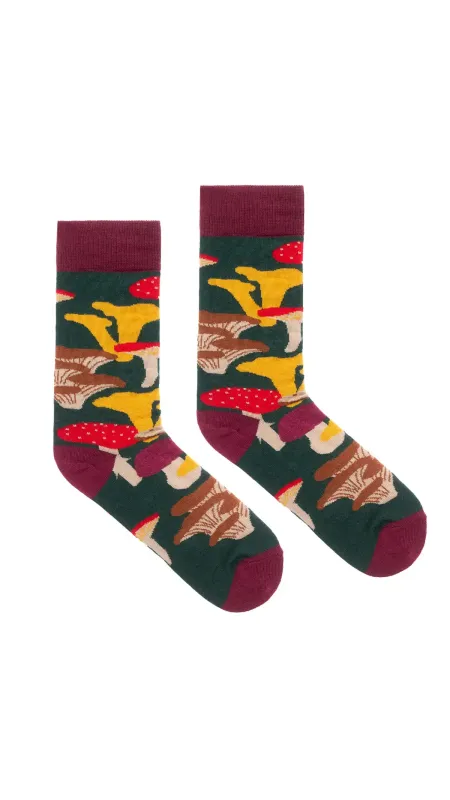 Skarpetki z bawełny organicznej Grzyby (Rozmiar: 42-46)