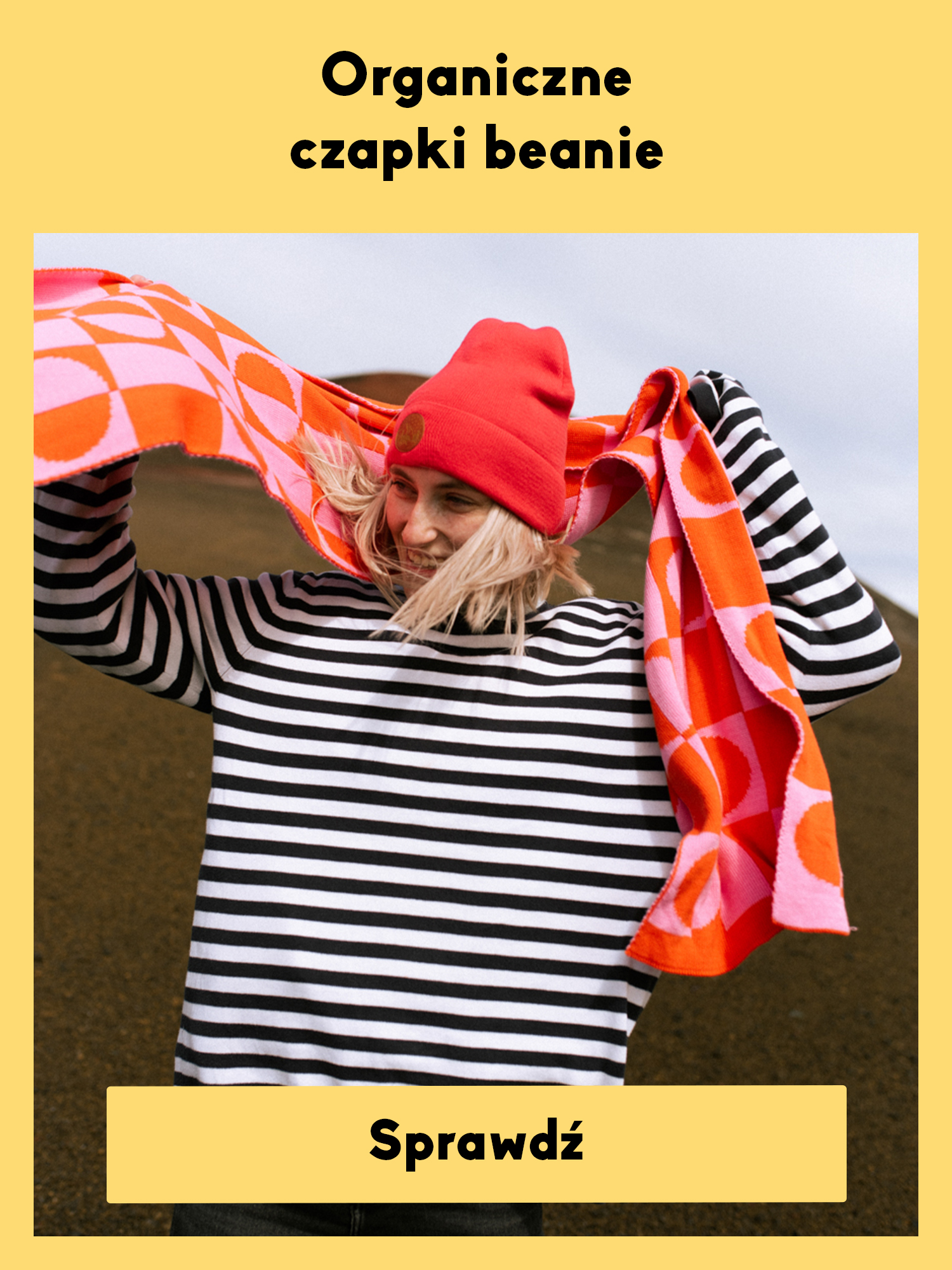Kabak baner czapki beanie w szalikach gładkich PL